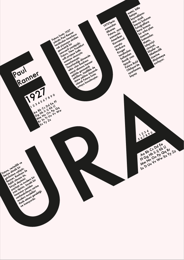 tipografik afiş tasarımı futura 01